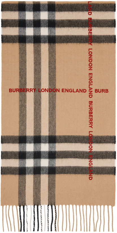 Photo: Burberry Beige Logo Check Scarf