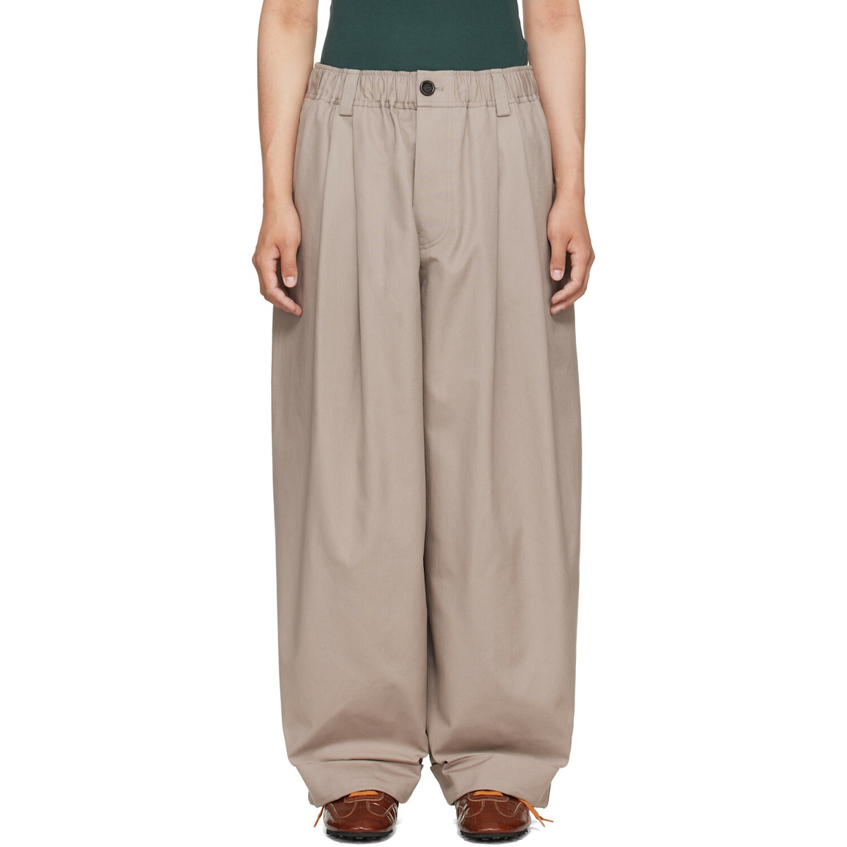 Marni Gray Pleated Trousers