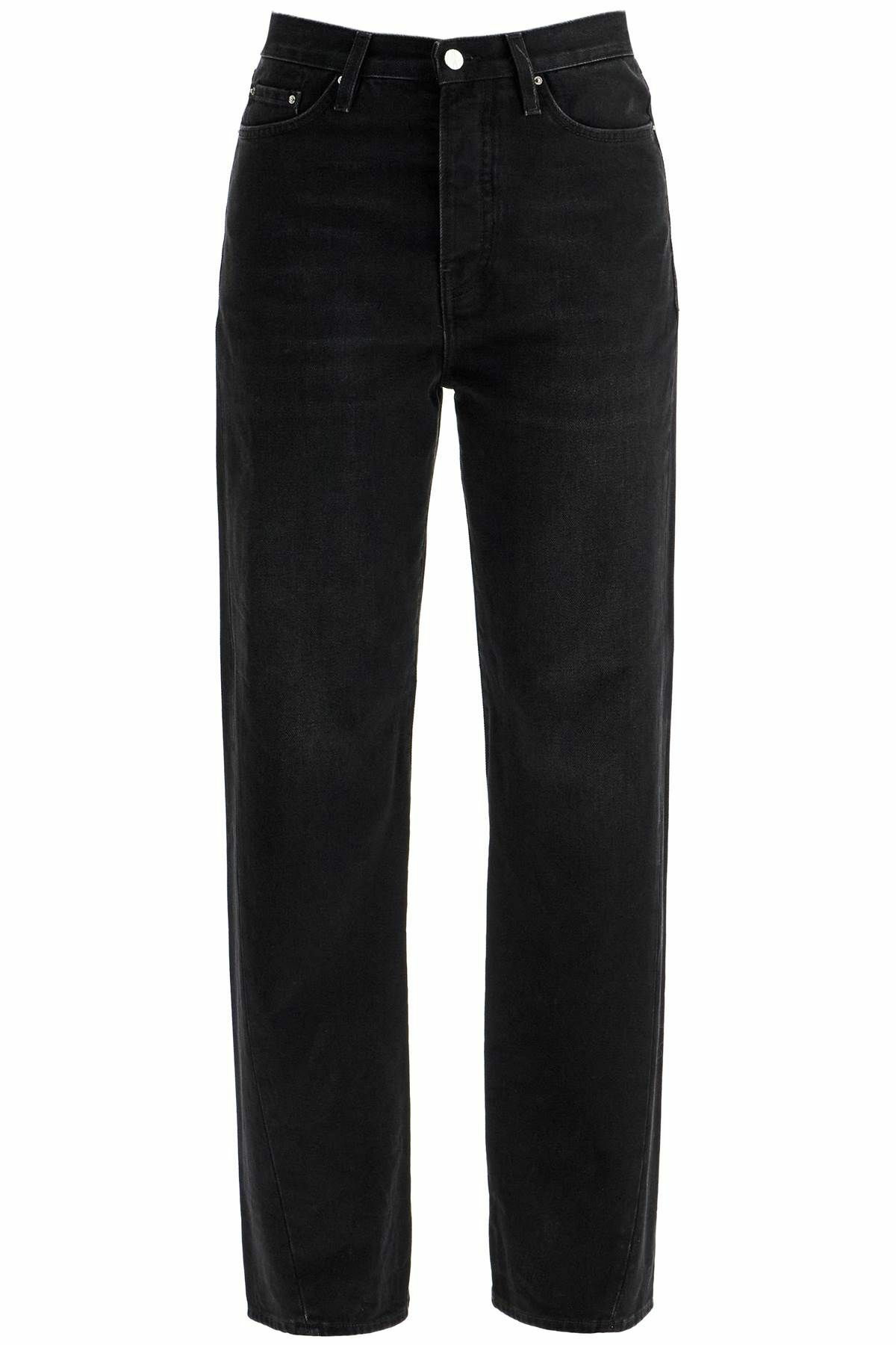TOTEME twisted seam straight jeans Black Toteme