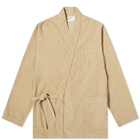 Universal Works Men's Summer Cord Kyoto Work Jacket in Stone