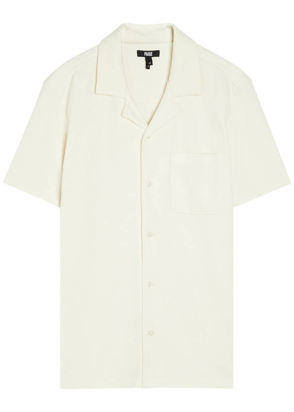 Photo: Paige Oliver Ribbed Cotton-blend Shirt Ecru