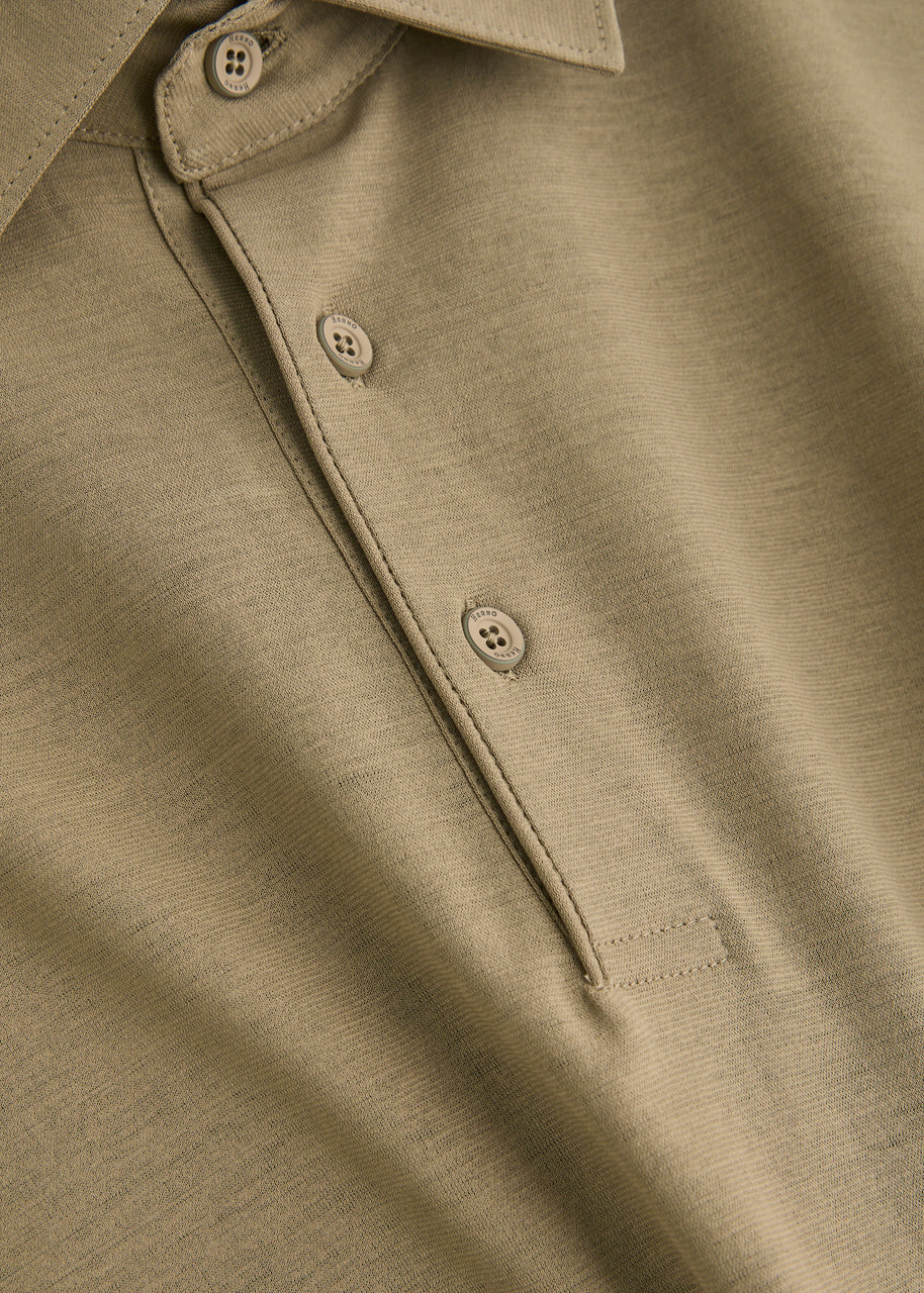 Herno Cotton-jersey Polo Shirt Beige