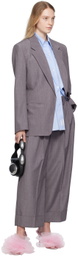 Alexander Wang Gray Combo Collared Blazer