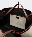 Chloé Chloé Clover leather-trimmed canvas tote bag