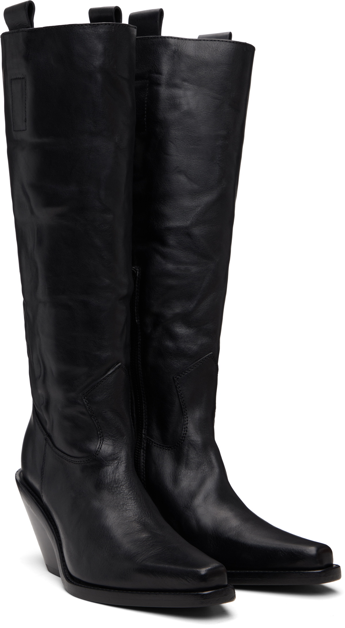 Ann Demeulemeester Black Lidar Western Boots