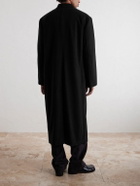 Auralee - Double-Breasted Wool Coat - Black