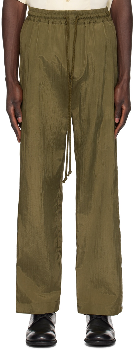 Photo: Song for the Mute Khaki Press-Stud Track Pants