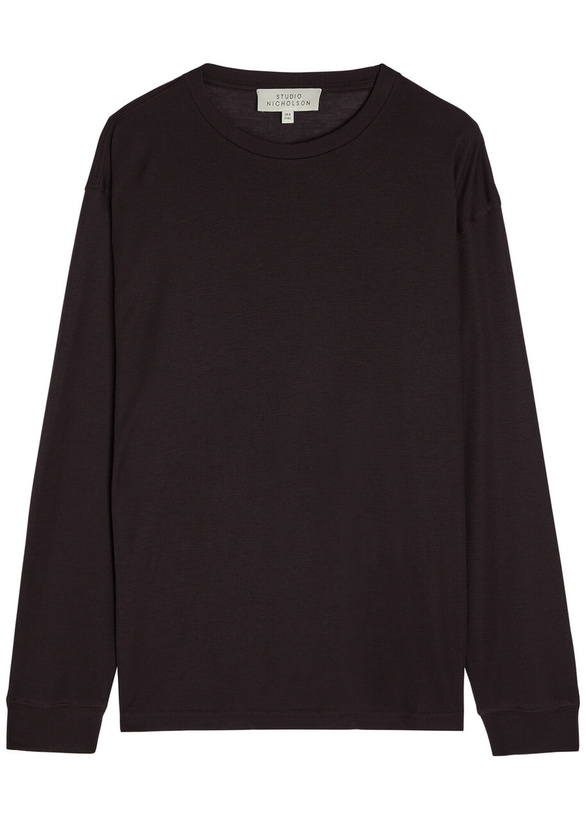 Photo: Studio Nicholson Simmons Fine-knit T-shirt Dark Purple