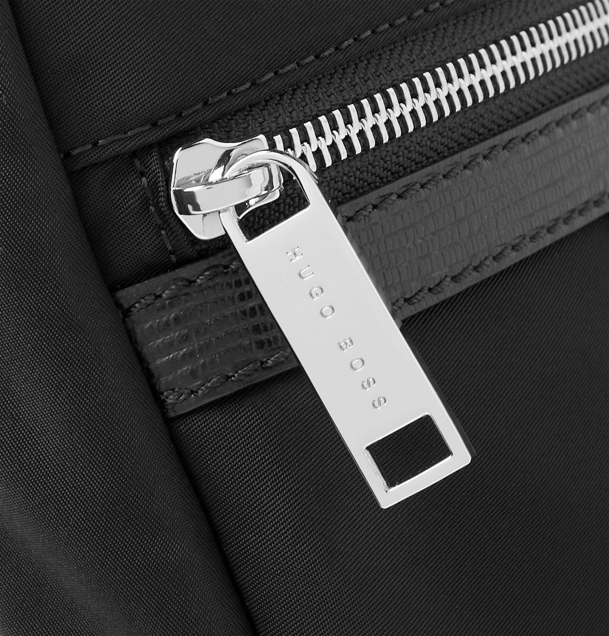 Hugo Boss - Meridian Leather-Trimmed Shell Backpack - Black Hugo Boss
