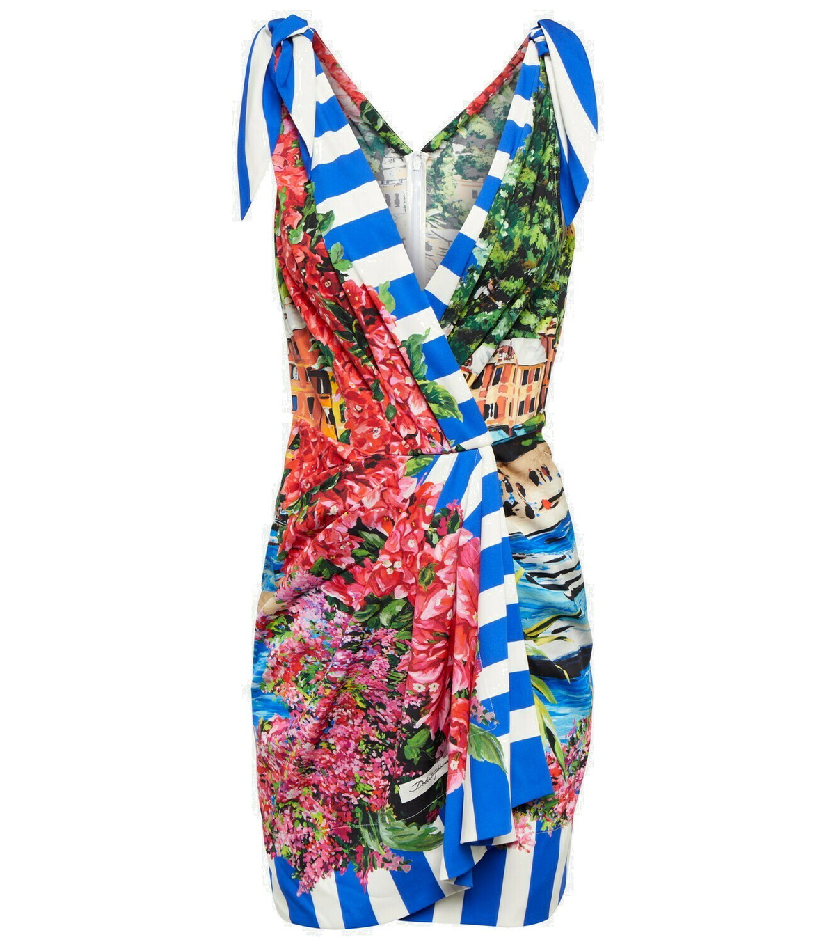 Dolce&Gabbana Portofino printed silk-blend minidress Dolce Gabbana