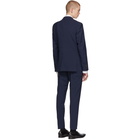 Boss Navy Check Nalton Pirko Slim Suit