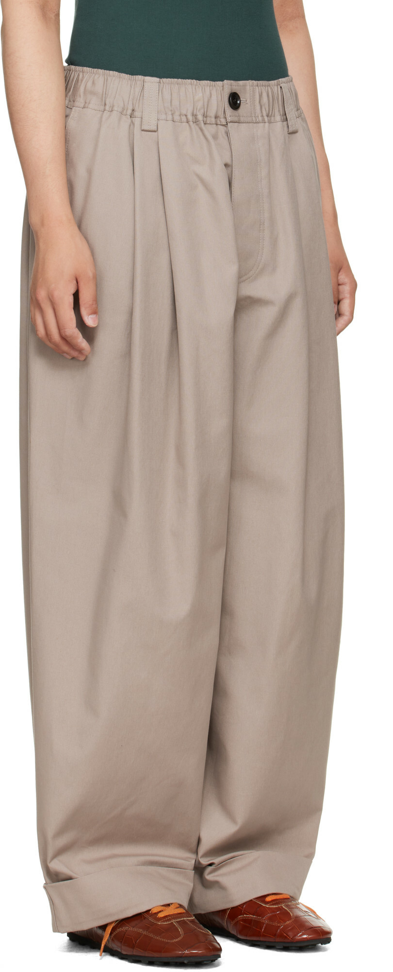 Marni Gray Pleated Trousers