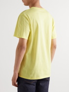 Maison Kitsuné - Logo-Appliquéd Cotton-Jersey T-Shirt - Yellow