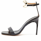 Off-White Women's Gold Paperclip Lea Highsandal in Black