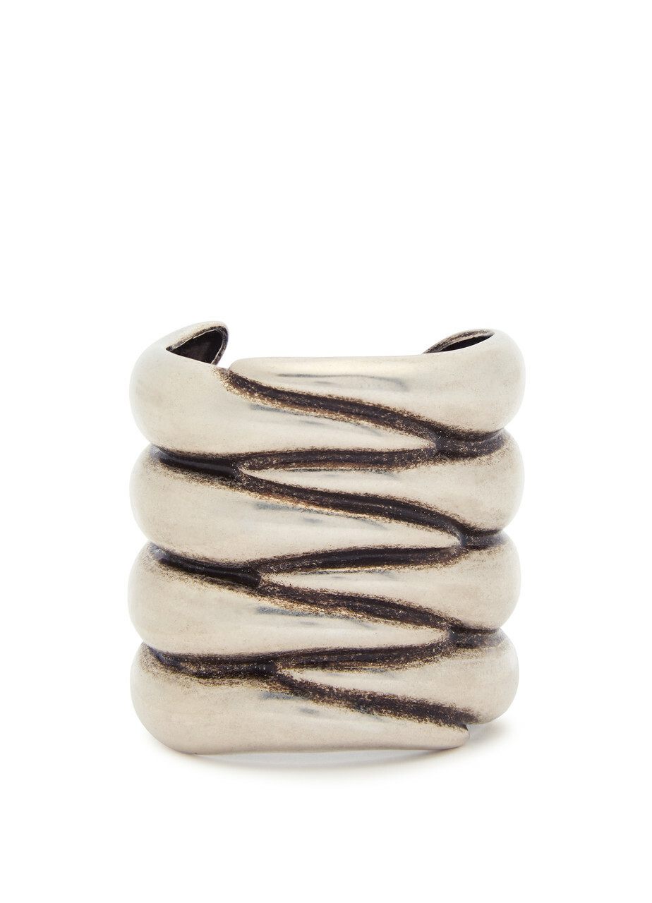 Khaite Cyclone Antique Sculpted Palladium-plated Cuff - Silver - One Size