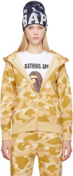 BAPE Yellow Color Camo Shark Hoodie