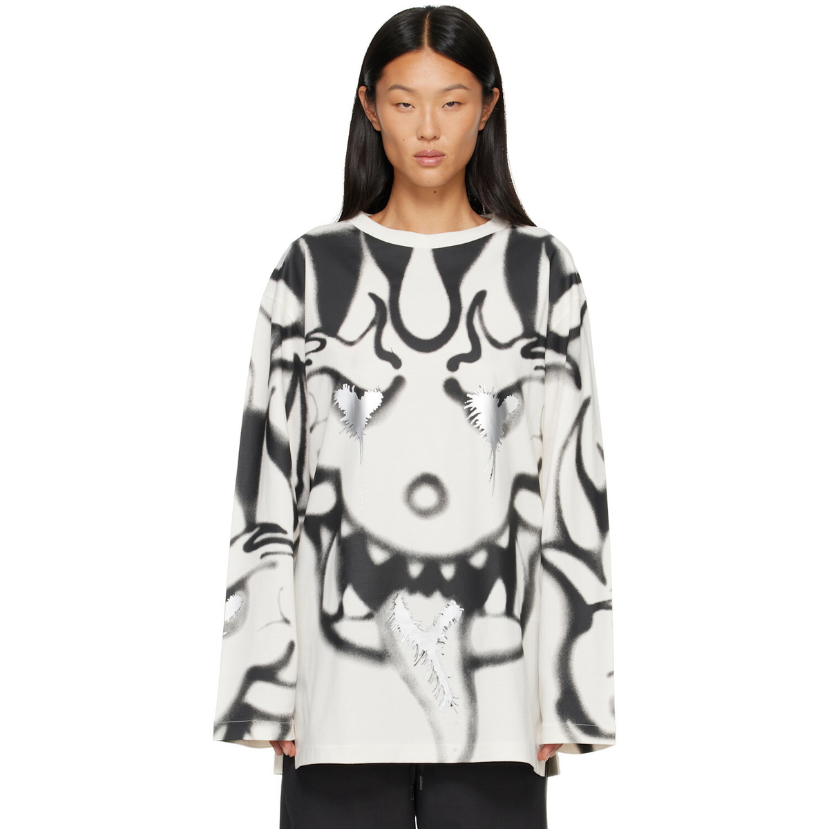 Y-3 Off-White Chito Edition 'Y-3' Graphic Long Sleeve T-shirt