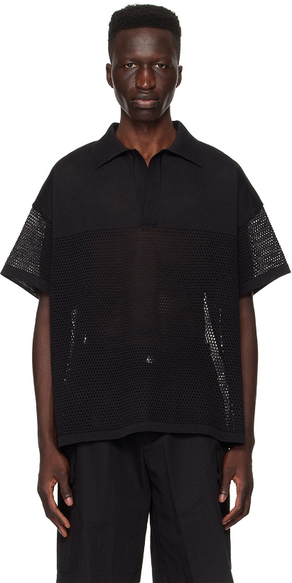 Photo: Solid Homme Black V-Neck Polo