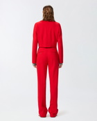 Pinko Dress Trousers Straight Fabric Stitch Tango Red