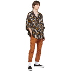 R13 Multicolor Leopard Pyjama Short Sleeve Shirt