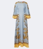 La DoubleJ Sorella printed silk twill maxi dress