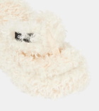 Coperni Faux shearling platform thong sandals