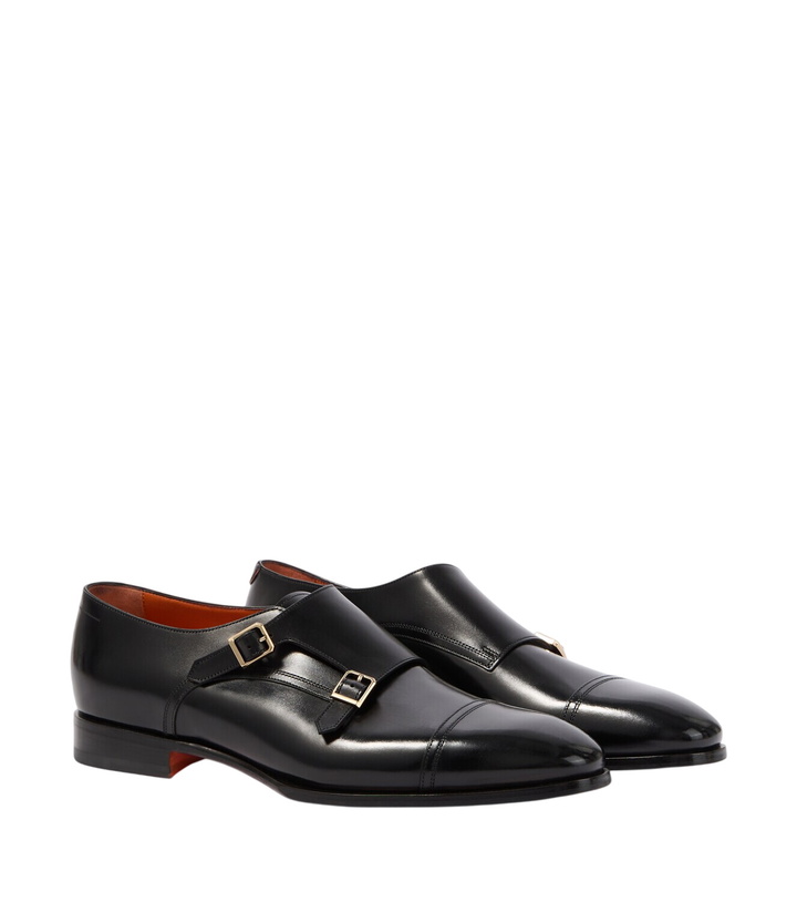 Photo: Santoni Leather monk strap shoes
