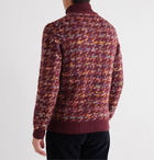 Altea - Jacquard-Knit Rollneck Sweater - Red