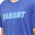 Isabel Marant Men's Honore Flash Logo T-Shirt in Electric Blue