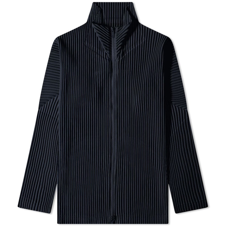 Photo: Homme Plissé Issey Miyake Men's Pleated Zip Jacket in Navy