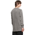 11 by Boris Bidjan Saberi Grey Acid Long Sleeve T-Shirt