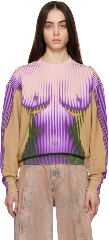 Photo: Y/Project Purple & Yellow Jean Paul Gaultier Edition Body Morph Sweatshirt