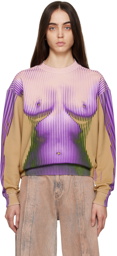 Y/Project Purple & Yellow Jean Paul Gaultier Edition Body Morph Sweatshirt