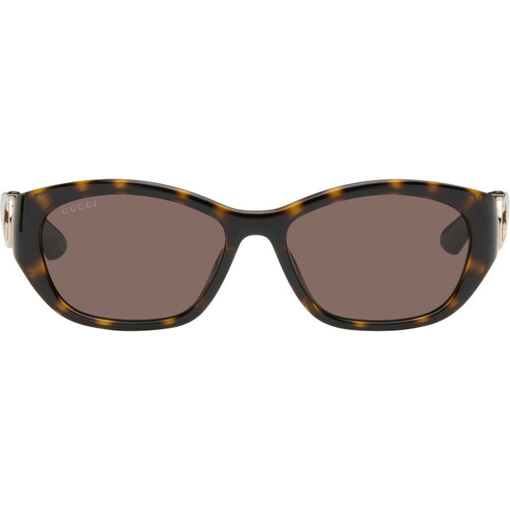 Photo: Gucci Brown Hailey Round Sunglasses
