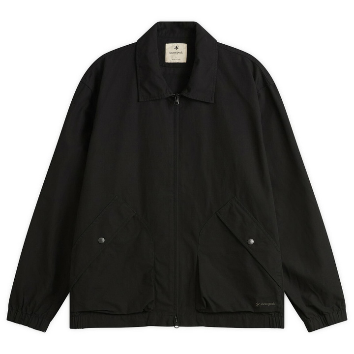 Photo: Snow Peak Men's Light Dobby Cloth Harrington Jacket in Black