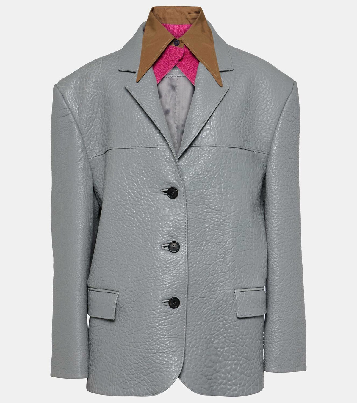 Prada Oversized leather jacket