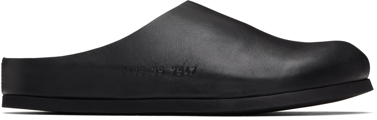 Common Projects Black Leather Slip-on Loafers