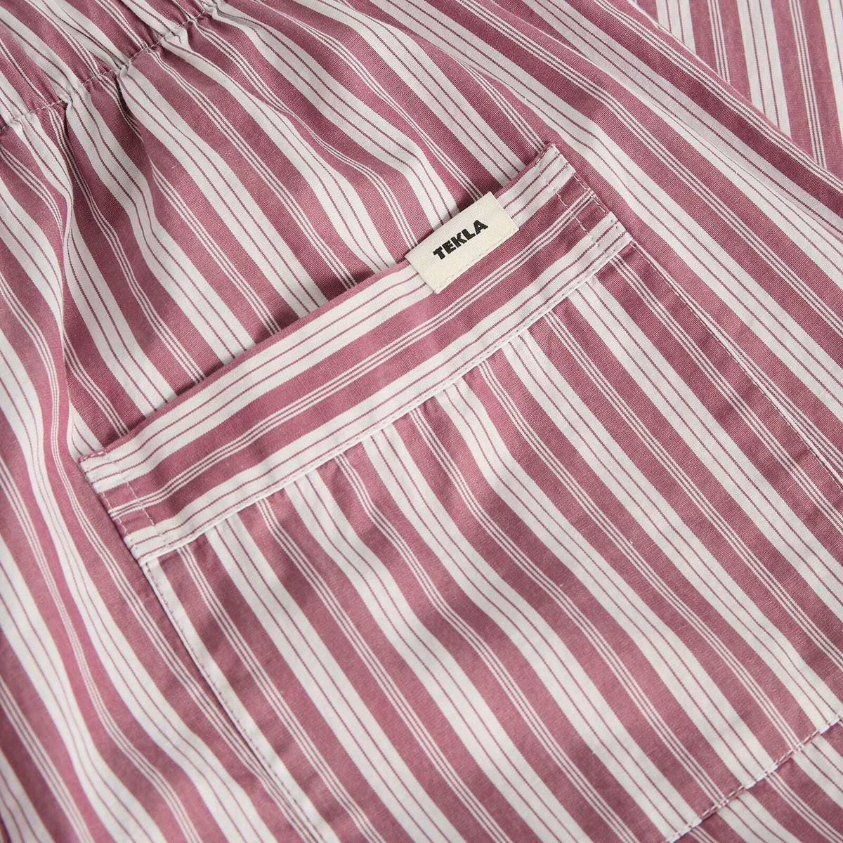 Tekla Fabrics Sleep Pant in Rhubarb Stripes