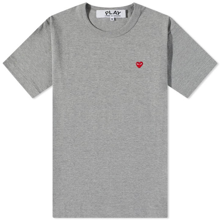 Photo: Comme des Garçons Play Men's Red Heart T-Shirt in Grey