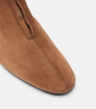 Herbert Levine Easy Does It shearling-trimmed suede ankle boots