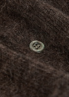 Vowels V-neck Mohair-blend Cardigan Brown