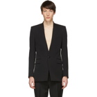 Givenchy Black Collarless Tuxedo Blazer