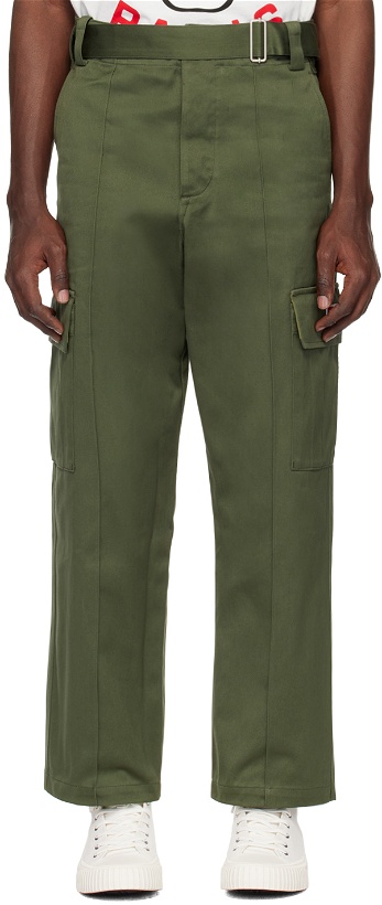 Photo: Kenzo Green Belted Cargo Pants