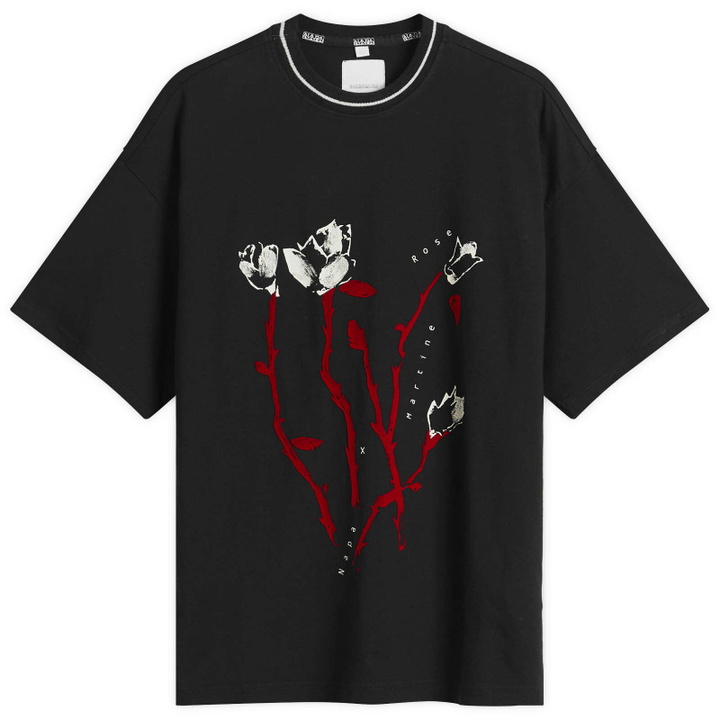 Photo: Napapijri Men's x Martine Rose T-Shirt in Black Beauty