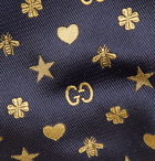Gucci - 7cm Logo-Jacquard Silk Tie - Men - Navy