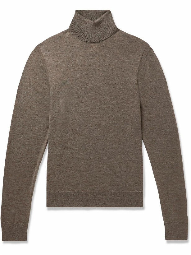 Photo: PURDEY - Slim-Fit Cashmere Rollneck Sweater - Brown
