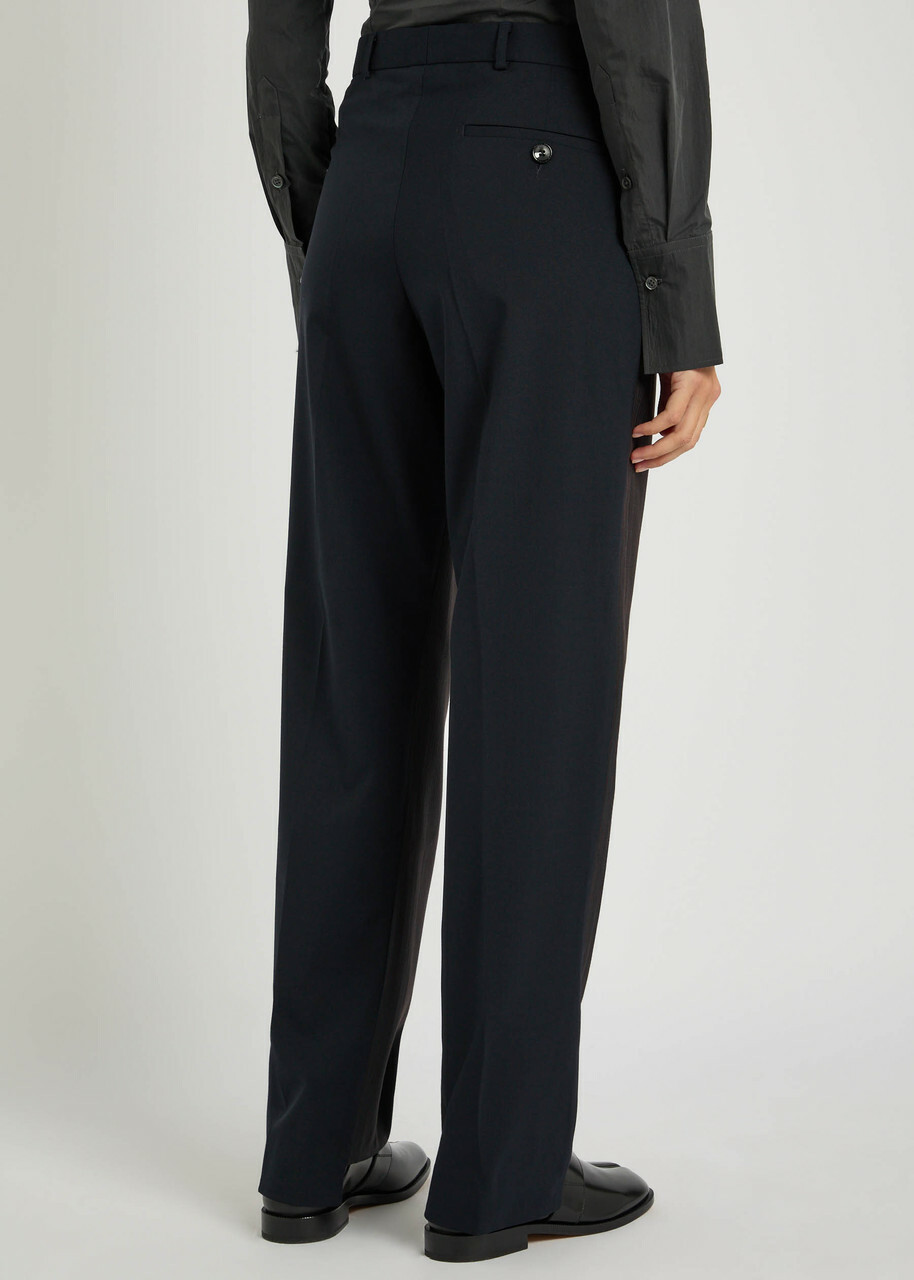Bettter Sliced Straight-leg Wool-blend Trousers Multicoloured 1