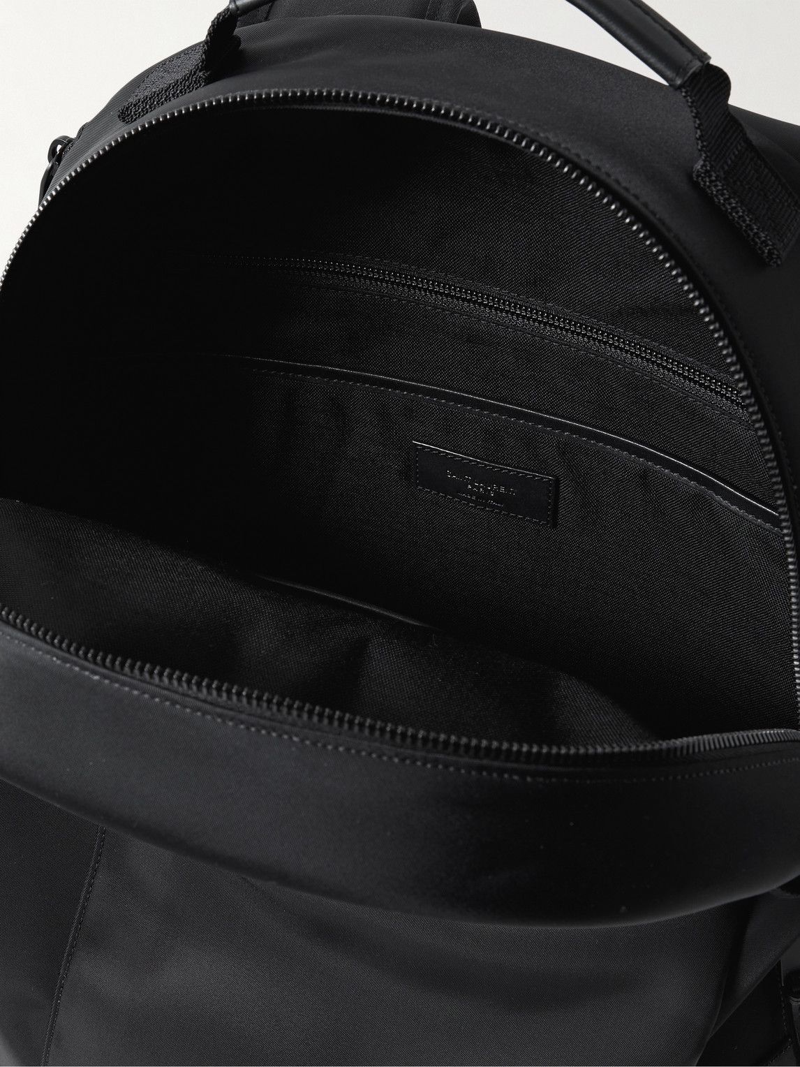 Saint Laurent Brand-embroidered Shell Backpack in Black for Men