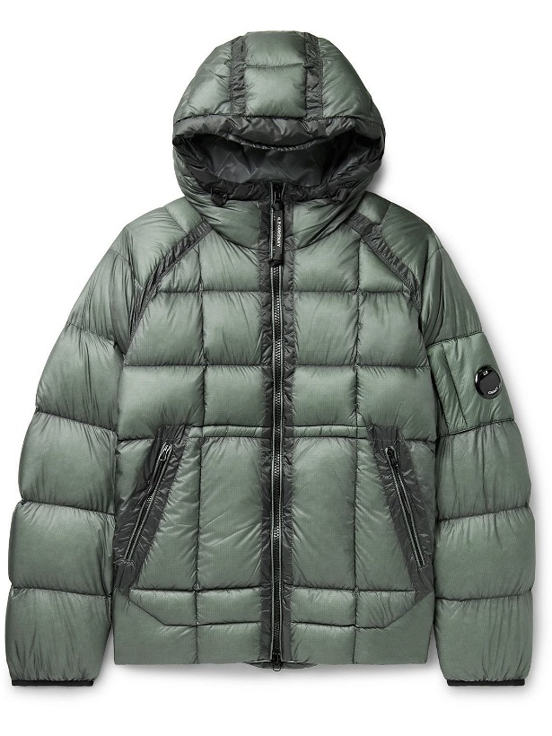 Photo: C.P. Company - Quilted Ripstop Hooded Down Jacket - Green