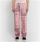 AMIRI - Tapered Bandana-Print Cotton-Jersey Drawstring Sweatpants - Pink